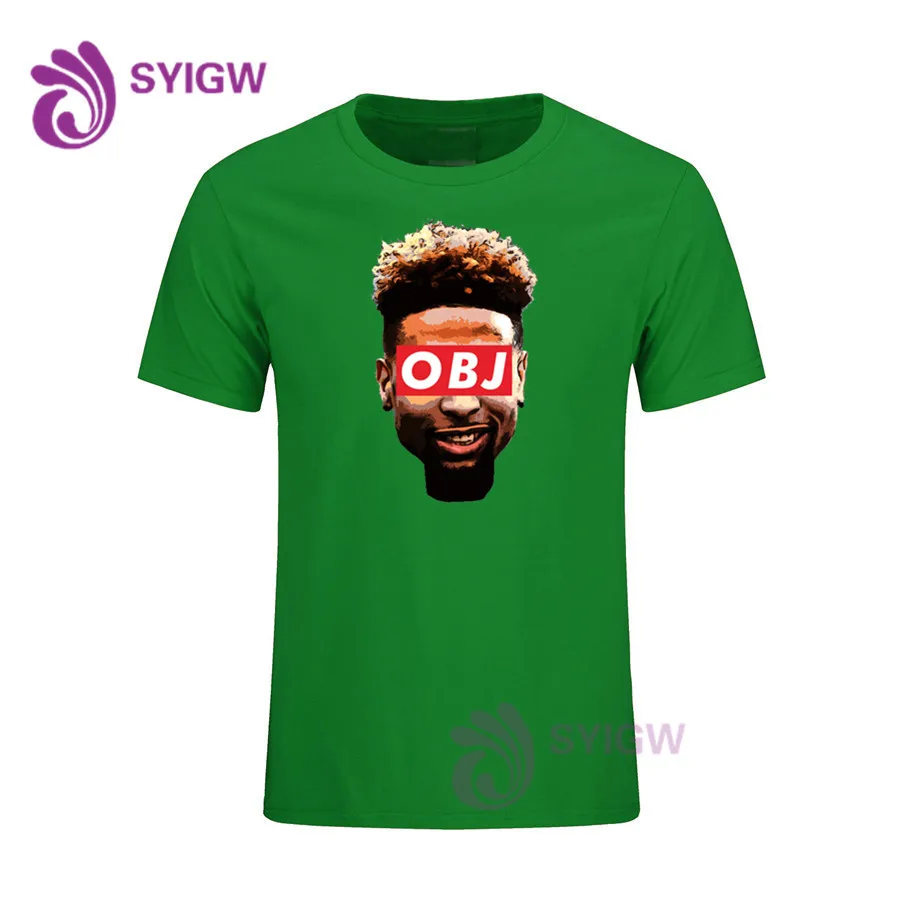Хлопок Odell Beckham Jr принт повседневные мужские футболки с круглым вырезом Модные мужские топы Мужские футболки с коротким рукавом мужские футболки 1205-25
