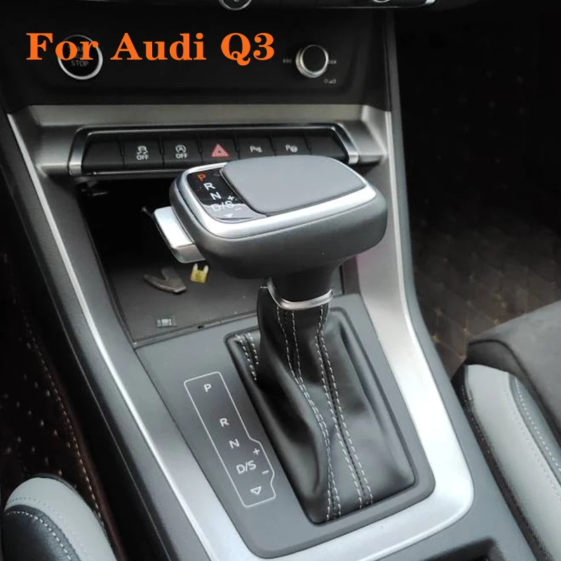 Fydun Pomello del cambio automatico per leva del cambio, in pelle, antipolvere, per guida a sinistra, A4L, Q5, B8PA