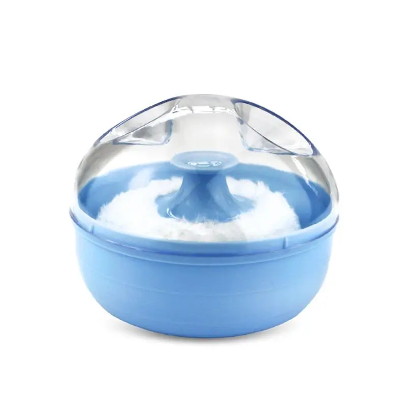 Portable Baby Soft Body Talcum Powder Puff Sponge + Box Case Container Useful Baby Powder Puff