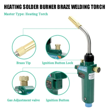 

High Quality MAPP Gas Heating Solder Braze Welding Torch Safety Repair Tool 1"-20UNF Soldering Brazing Welding Torch