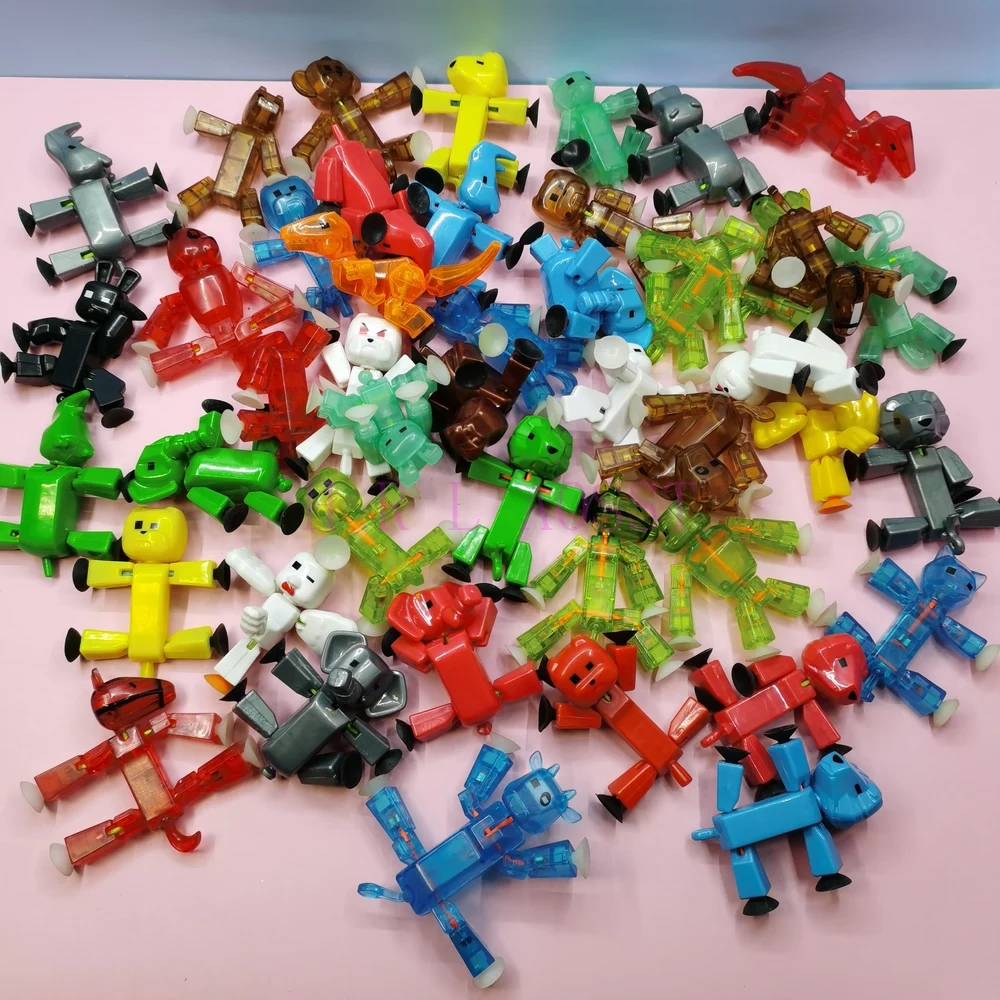 컬러 DIY 크릿 애니메이션 필름 스티커 로봇 빨판 흡입 컵, 재미있는 변형 가능한 스틱 봇, 액션 피규어 장난감, 무작위 1 개, 3 개