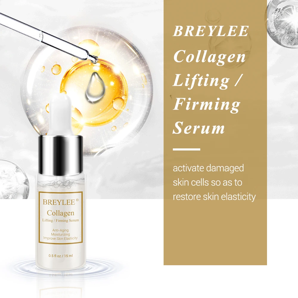 BREYLEE Collagen Lifting Firming Serum Hyaluronic Acid Moisturizing Essence Anti-Aging Remove Wrinkles Face Cream Skin Care 15ml (9)