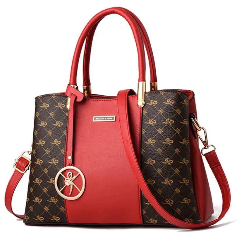 Женская большая сумка с принтом, женская модная сумка на плечо, Высококачественная роскошная сумка через плечо, европейские и американские большие сумки