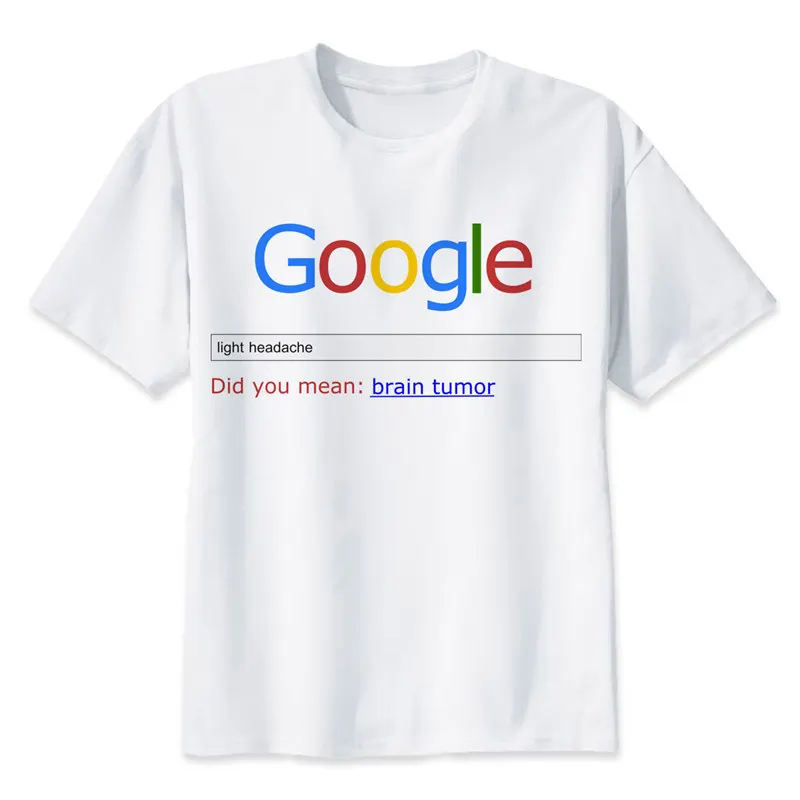 

Google TShirt Men Boy Summer O Neck White Youth T Shirt Casual White Print Anime T-Shirts Men Top Tees