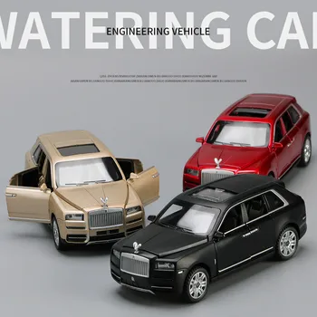 

1:32 Car Model Roll Royce Cullinan Models Of Cars Metal Model Sound And Light Pull Back SUV For Kids 7 Doors Can Be Opened Toy