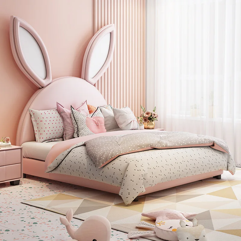 Rabbit Bed, Ear, Children's Bed, Girl's Pink Dream Castle, Cartoon Girl ...