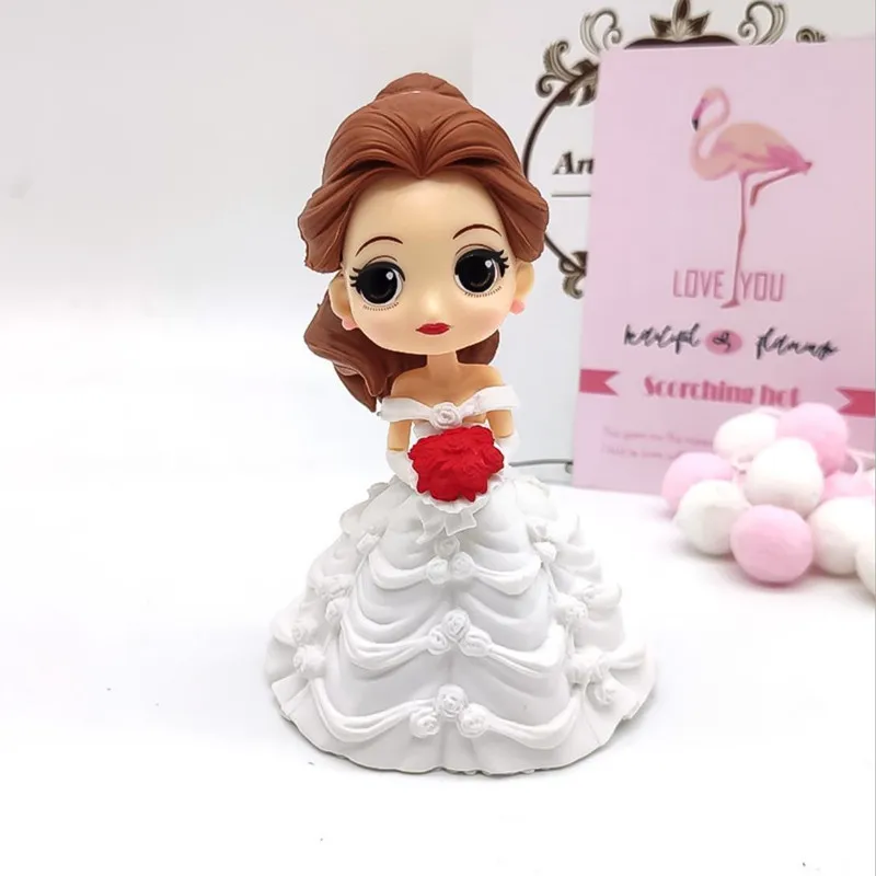 

Disney Anime Beauty and the Beast 15cm belle Princess Action Figure Model Decoration PVC Collection Toy model for kid girl gift