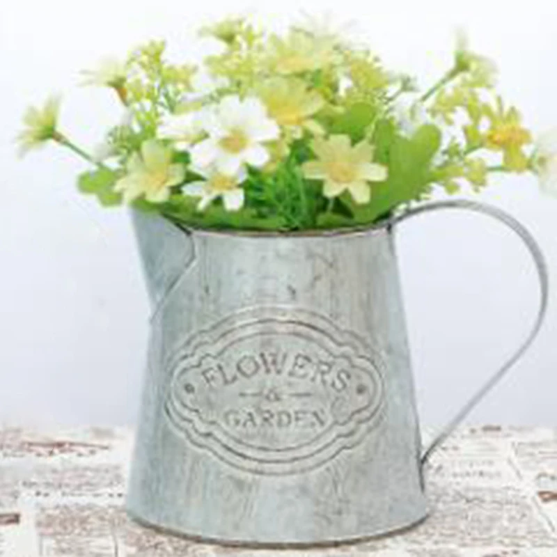 

Vintage Metal Jug Pitcher Vase Flower Pot potted plants, kettles Home Wedding Office Tabletop Decor decoracion hogar moderno
