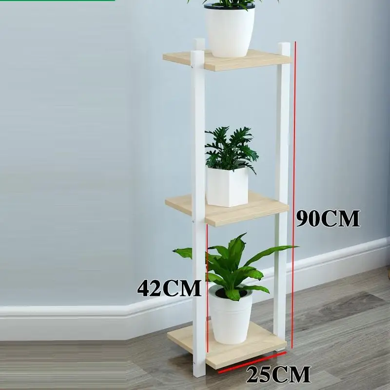 Stojaki Na Kwiaty Varanda Etagere Pour Plante Wood Flores Estante Para Plantas стойка для балкона Dekoration Цветочная полка для растений - Цвет: Version B