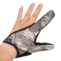 Breathable Anti - Slip Fishing Gloves with 2 - Finger Protection (Left hand camouflage)
