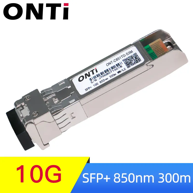 10 Гб SFP модуль многомодовый 300 м мм дуплексный SFP+ приемопередатчик LC оптический разъем SFP-10G-SR, совместимый с Cisco Mikrotik коммутатор