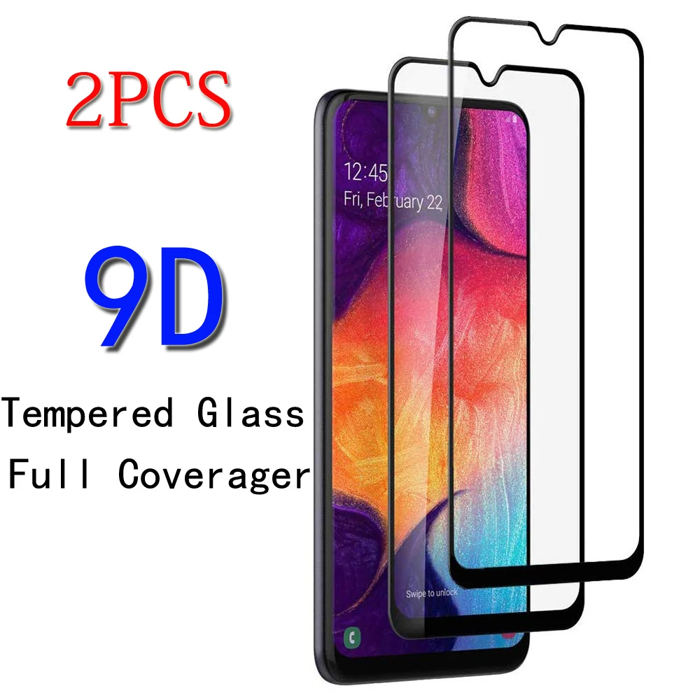 2 шт. 9D изогнутая защитная пленка из закаленного стекла для Samsung Galaxy A30 A50 A10