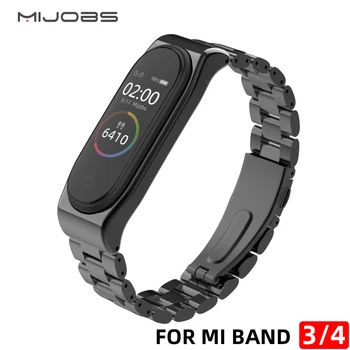 

Mi Band 4 Strap Metal Stainless Steel For Xiaomi Mi Band 3 Strap Smart Bracelet Miband 3 Wristbands Mi4 Pulseira Mi 3 Correa