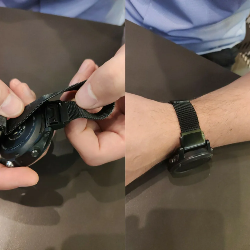 БЫСТРОРАЗЪЕМНАЯ Миланская петля для Garmin Fenix 5 5 Plus/Instinct Watch Band 22 мм браслет для Garmin Forerunner 935 945