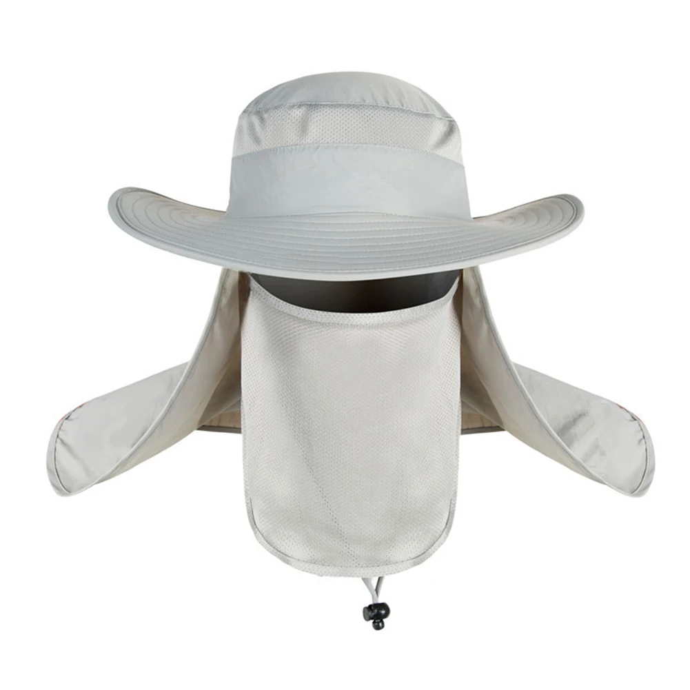 

Outdoor Wide Brim Breathable Sun Unisex UV Protection Waterproof Camping Neck Hiking Face Mask Protector Removable Fishing Cap