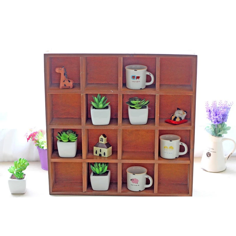 Деревянный шкаф для хранения мелочей 16 ячеек|storage cabinet|storage boxgrid storage box |