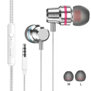 

1.2M Wired Earphone 3.5mm in-ear sports earbuds stereo bass for Xiaomi Redmi HUAWEI P30 Phone Subwoofer Wire control headsets