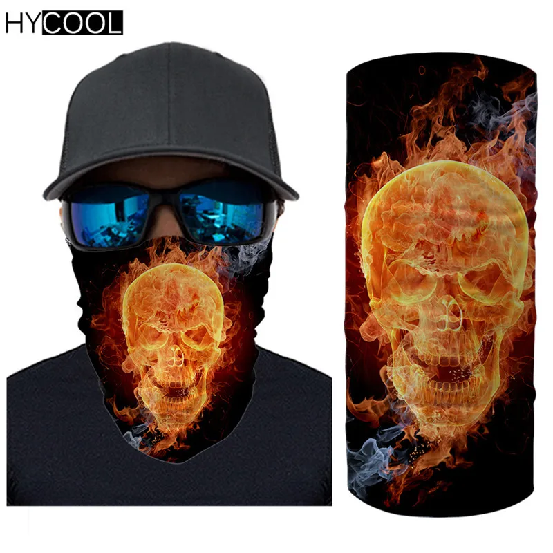HYCOOL Magic велосипедная маска с принтом черепа Теплая бандана для спорта лыжного
