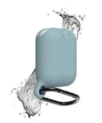 Сплошной цвет водонепроницаемый чехол для наушников для Airpods чехол милый силиконовый Bluetooth наушники защитный чехол-1 поколение 10 цветов - Цвет: 09