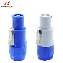 50 шт. NAC3FCA NAC3FCB соединитель Powercon 3 штыря 20A 250V con с разъемом «папа», в Китае(стандарты CE/EC(RoHS) по запрещению применения опасных веществ, синий(Вход)& светильник серый(Выход