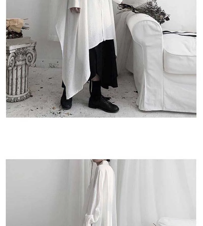 NiceMix асимметричное платье размера плюс однобортное женское свободное платье с отложным воротником женские платья Harajuku женская одежда