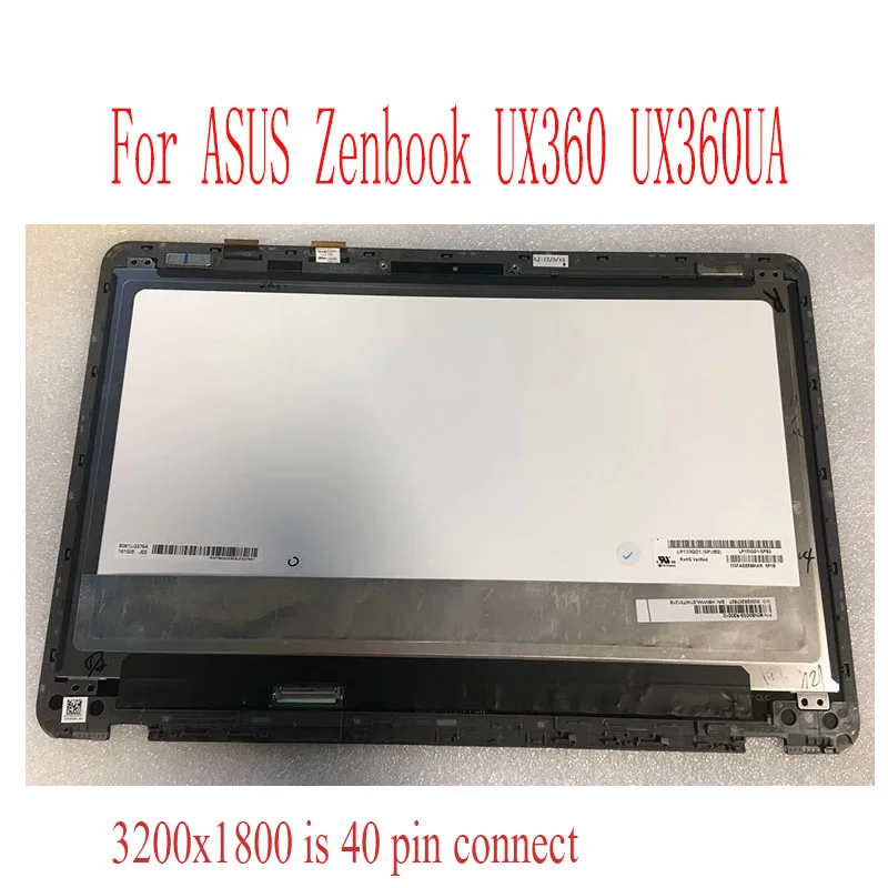 Фото ЖК-экран 13,3 дюйма для ASUS Zenbook ux360u UX360UK UX360UA UX360UD с сенсорным цифровым преобразователем в сборе 1920x1080 B133HAN02.7 №2