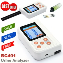 BC401BT Handheld Digital Urine Analyzer Portable LCD 11 Parameters Blood Sugar Device Oximeter +100PCS Test Strips Urine Tester