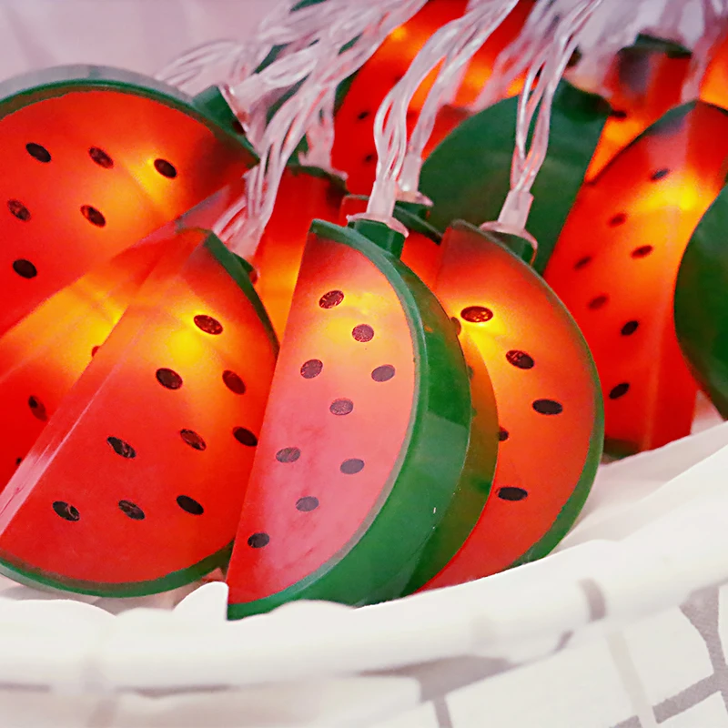 

Watermelon Light Chain Twinkly String Lights Outdoor Lighting LED Garland Lamp Fairy Lights Chanukah Decoration Holiday Bedroom
