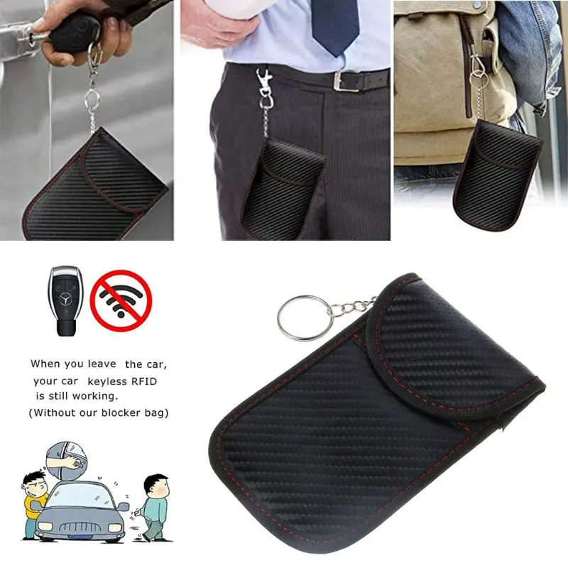 Fireproof Faraday Bag With Zipper Anti-tracking Gps Rfid Car Key Signal