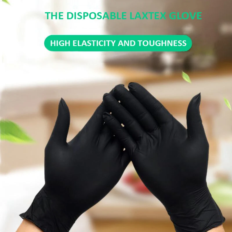 100 шт одноразовые перчатки латексные перчатки для уборки еды универсальные бытовые садовые перчатки для уборки дома резиновые перчатки для уборки Прямая поставка
