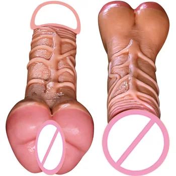 Realistic Penis Extender Sleeve Sex Condom for Men Masturbation Pussy Fake Ass Penis Enlarger Dildo for Couples Gay Sex Toys 2