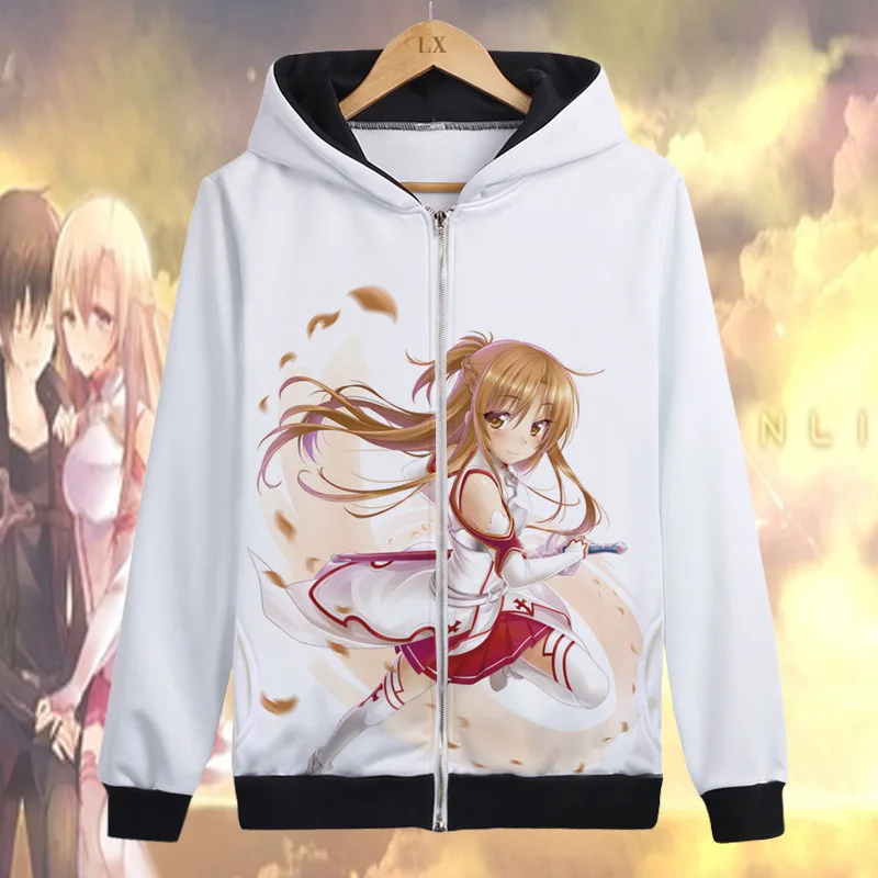 Style6 Аниме Толстовка с капюшоном Sword Art Online Alicization повседневные толстовки на молнии с капюшоном для мальчиков Academy SAO World пальто японский мультфильм - Цвет: Style6