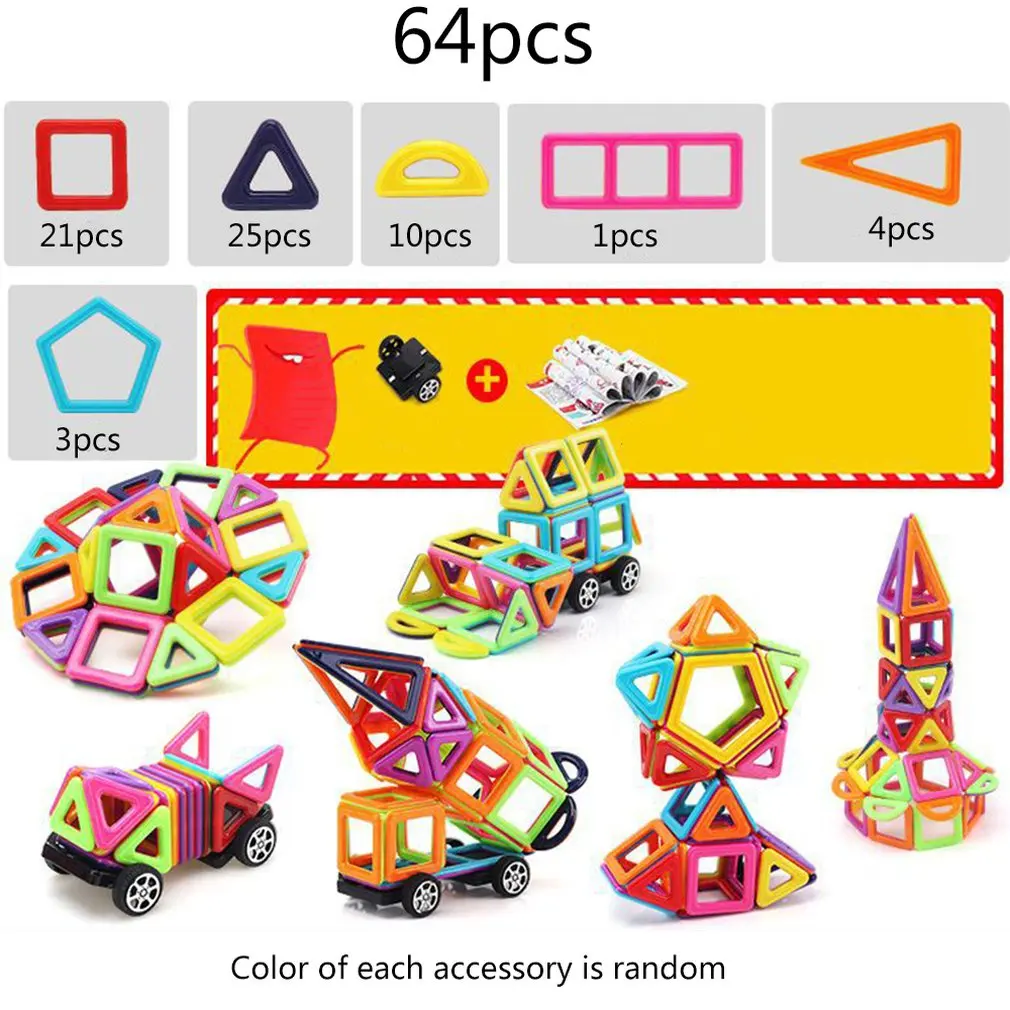 

Magnetic Designer Construction Set Model & Building Toy Magnets Magnetic Blocks Educational Toys For Children
