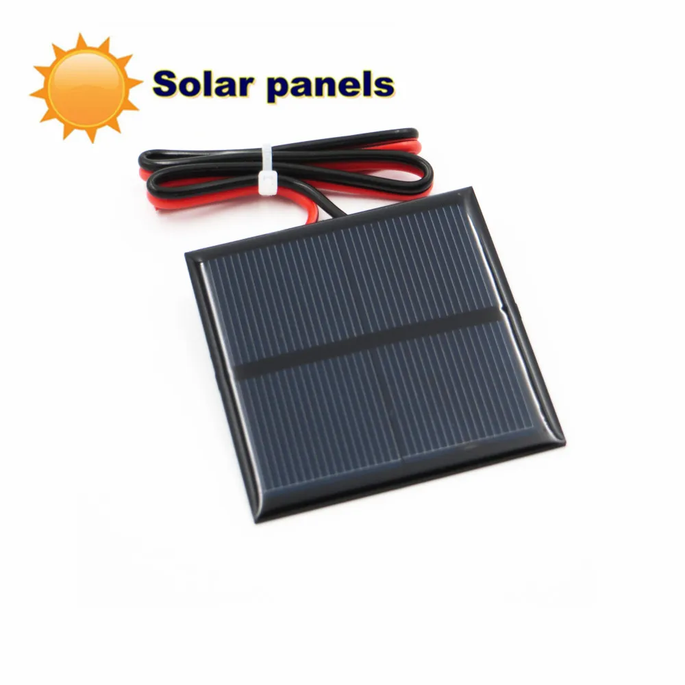 

1 V 500mA Solar Panel Portable Mini with wire DIY Module Panel System For Solar Lamp Battery Toys Phone Charger Solar Cells