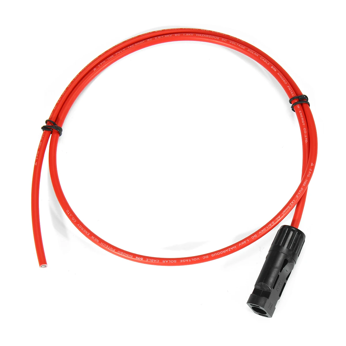 Câble solaire avec connecteur, 11awg, noir plus rouge, 1 paire ► Photo 3/6