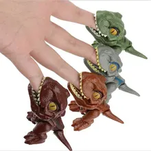 Finger dinozaur figurki akcji z Anime zabawki śmieszne jaja Dino kreatywny Tricky Tyrannosaurus Model zabawka spinner dla dzieci chłopcy prezenty tanie tanio lalki 4-6y 7-12y 18 + CN (pochodzenie) Unisex 9*4*6 5cm Montaż Finger Dinosaur Figure Produkty na stanie Wyroby gotowe