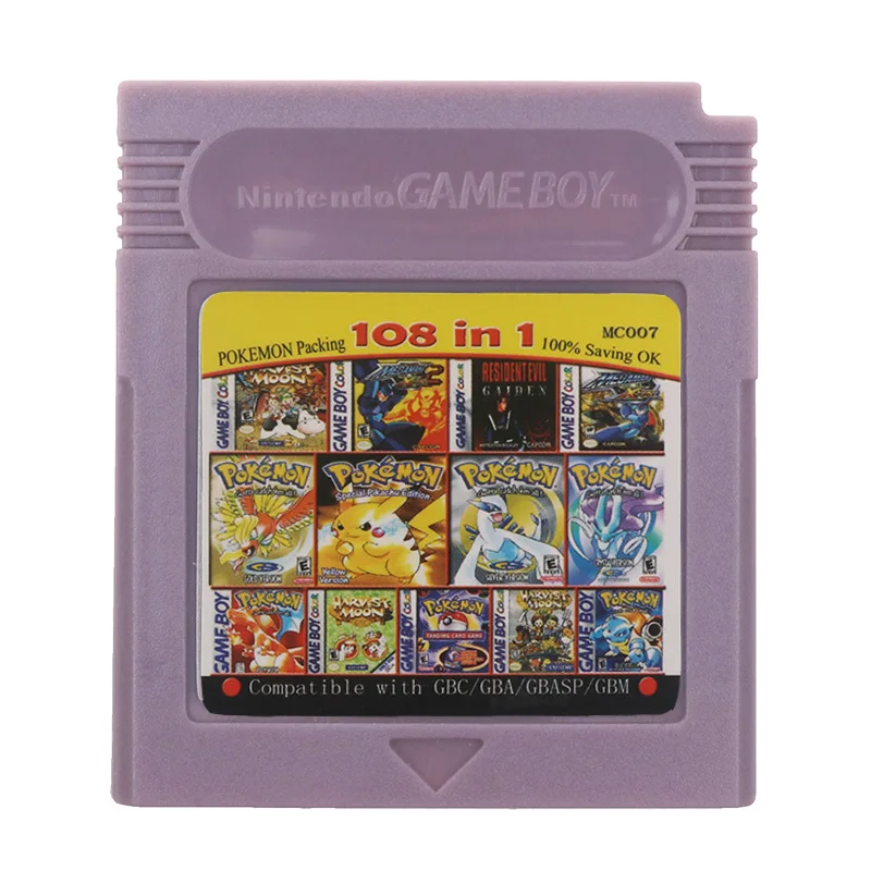 Картридж для видеоигр Nintendo GBC консольная карта 108 в 1 версия на английском