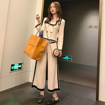 

Superior Quality Latest Fashion Designer 2020 Female Style Autumn Suit Chic Temperament Loose Leisure Two-Piece Suite