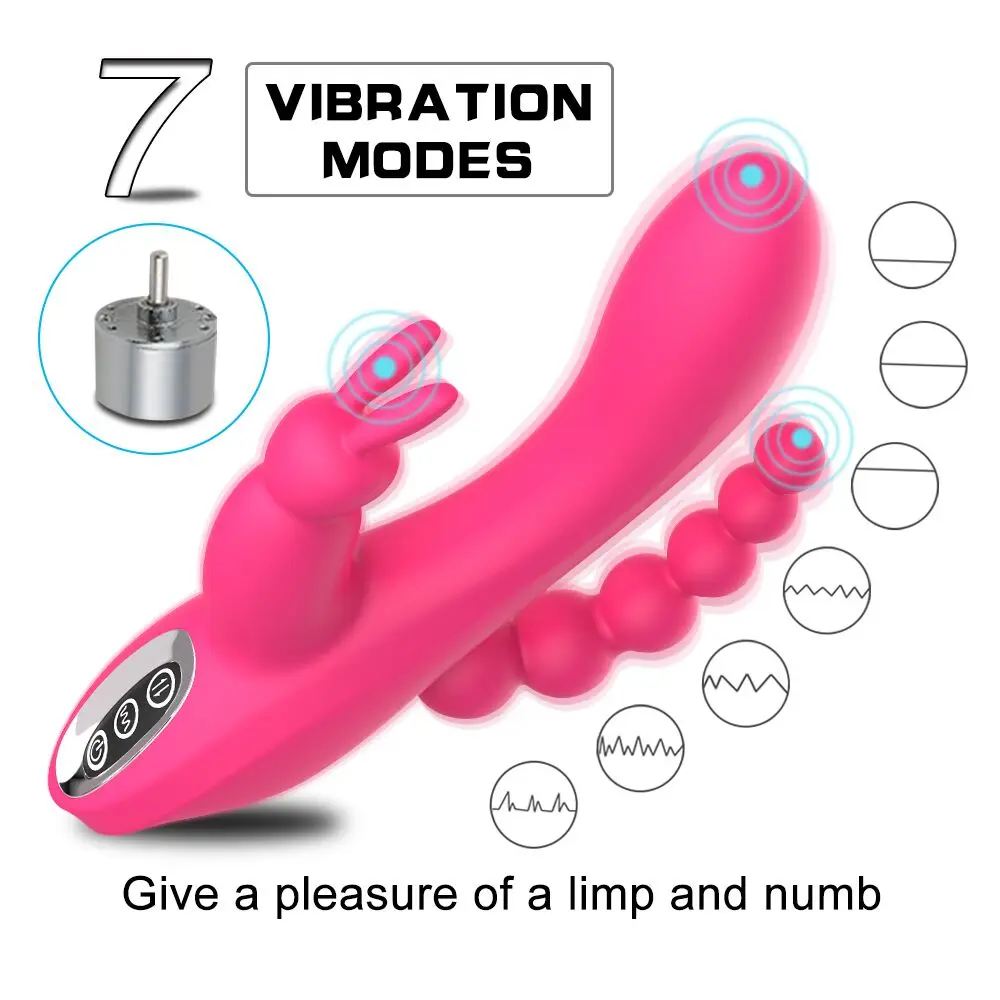 3 in 1 tavsan yapay penis vibrator tavsan kulaklari ile anal popo fis vibrator seks oyuncak kadin masturbasyon titresimli g nokta yapay penis