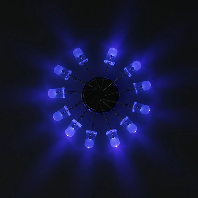 100pcs NEW Practice DIP 5mm Blue LED Round Light Emitting Diode Diffused Foggy Ultra Bright Lamp Bead Plug-in DIY Kit Wholesale