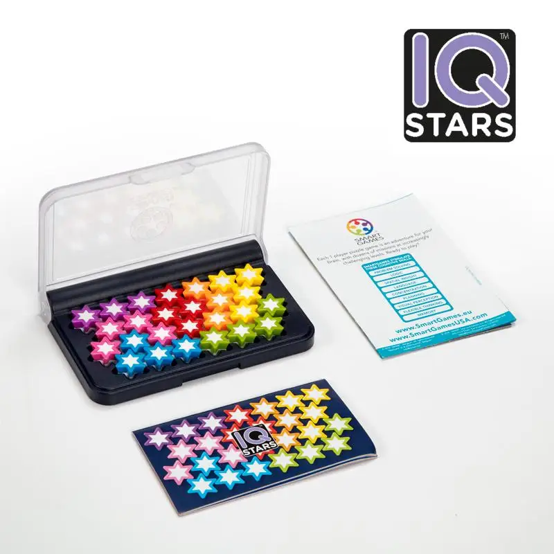 Comprar SmartGames IQ Stars Brain Teaser para mayores de 6 años de edad 120 problemas en un caso de viaje el juego IQ de nivel básico