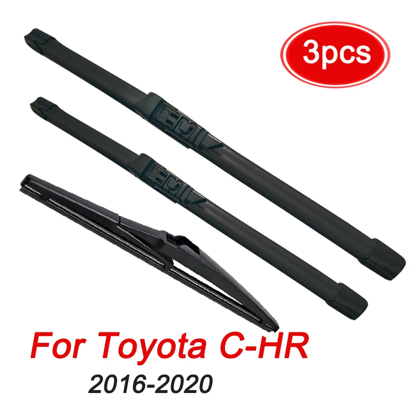 Midoon Wiper Lhd Rhd Front & Rear Wiper Blades Set For Toyota Chr Chr