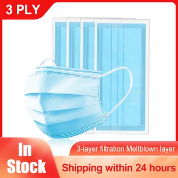 

3 Layers Filter Disposable Surgical Medical Mask Non-woven Safety Medical Face Mask Anti-pollution Flu Protection Mouth Nose