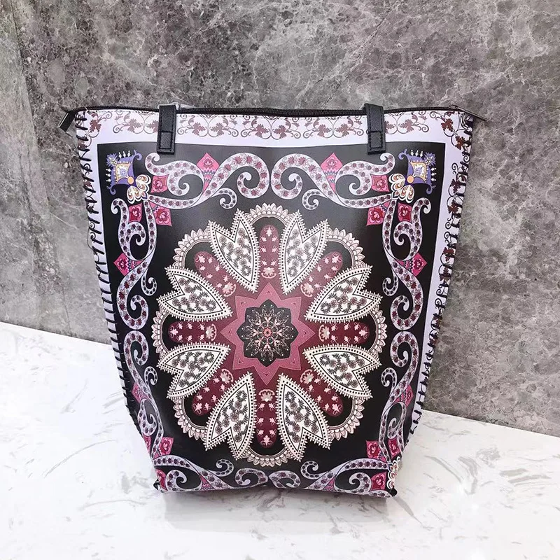 Модные женские сумки с мультяшным рисунком, дизайнерские сумки, Роскошные Сумки из искусственной кожи, сумка через плечо, Большая вместительная сумка для покупок, сумочка - Цвет: 09