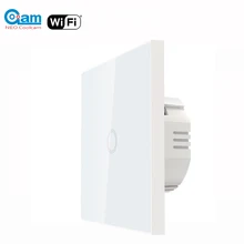 НЕО Coolcam 5A Wifi 1CH настенный светильник переключатель стеклянная панель сенсорная работа с Alexa Google Home IFTTT