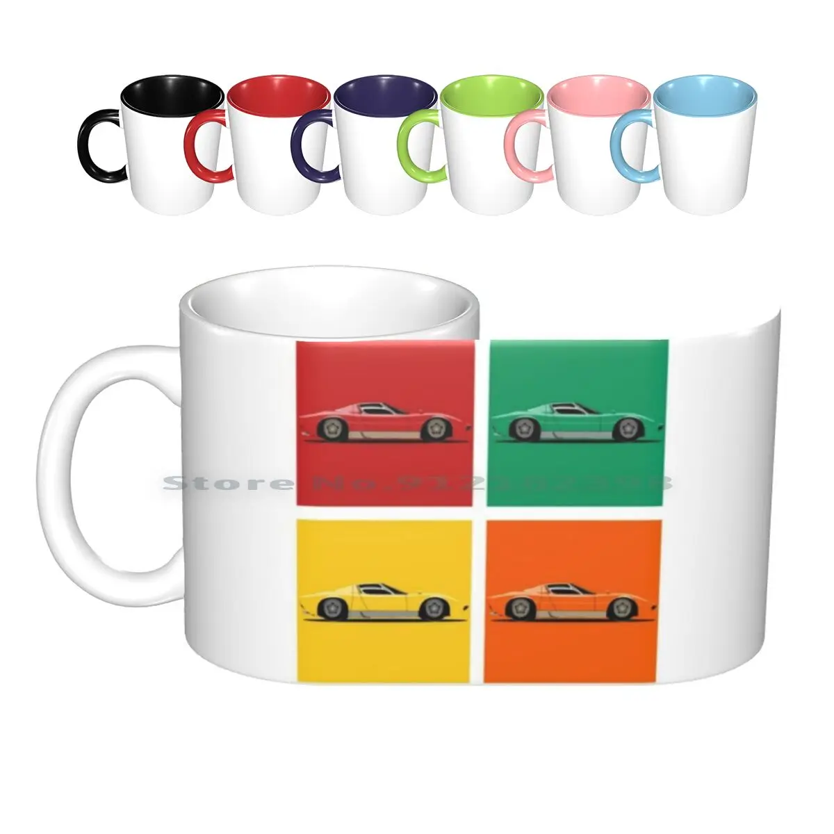 Bulls Tazze In Ceramica Tazze Da Caffè Tazza Da Tè Al Latte Storia Legend Classic Miura Work Rays Bbs Race Car Racecar Green Gold Candy