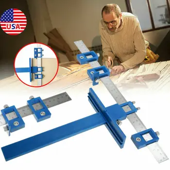 

Detachable Hole Punch Jig Tool Center Drill Bit Guide Set Sleeve Cabinet Hardware Locator Wood Drilling Woodworking Tool