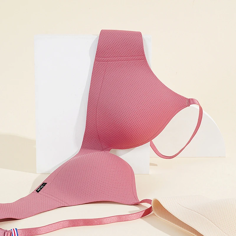 Seamless Bra Wire Free Brassieres Soft Push Up Intimate Women's Underwear Sexy Bralette Striped Shoulder Strap Womens Lingerie