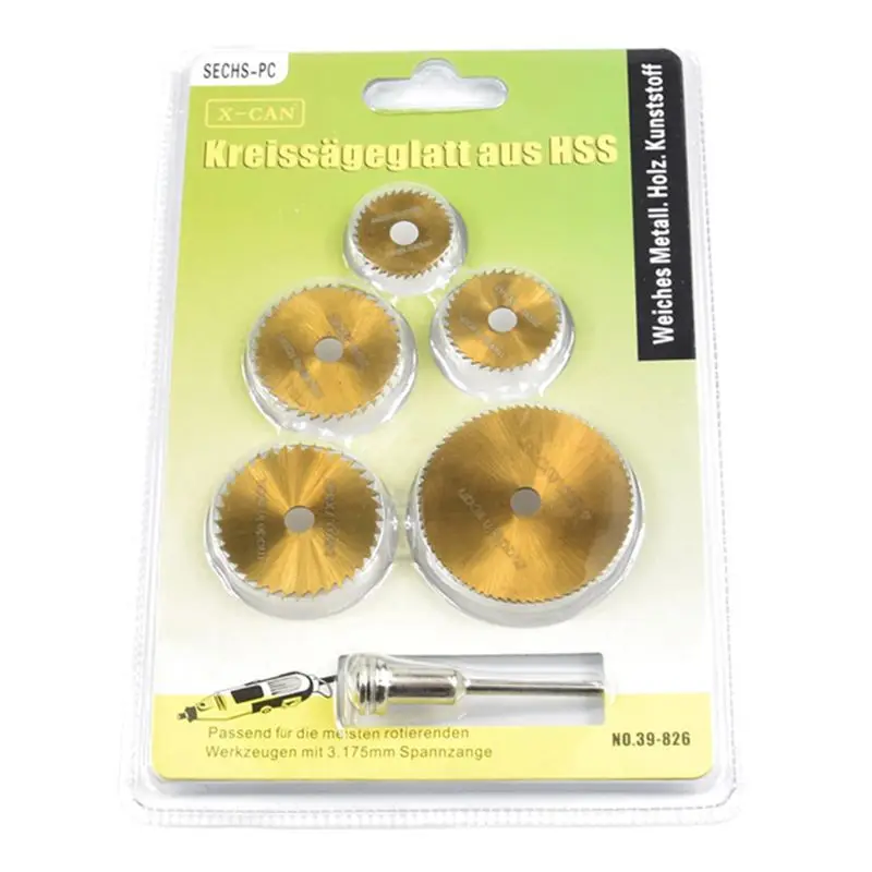 

6pcs/Set HSS Mini Circular Saw Blades Cutting Disc Power Tools for Wood Plastic