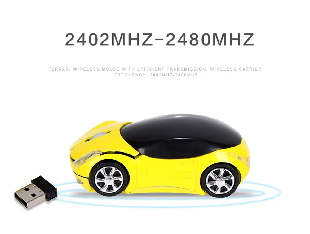 2,4 ГГц 1200 dpi modelo de automóvil para tableta PC mouse óptico inalabrico Receptor USB mute gaming mouse#10